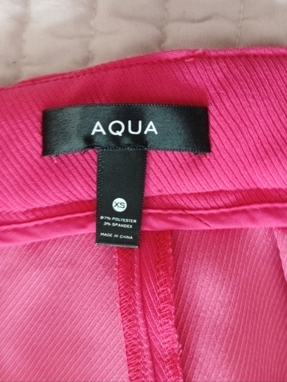 Aqua Wide-Leg High-Waist Trousers in Bright Pink/ Size :XS - Picture 2 of 10